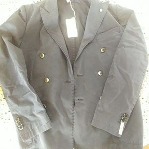 Blue suede jacket italian